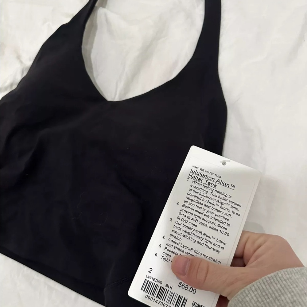 Lululemon Align Halter Tank Top Color: Black Women's Size 2. Without tag